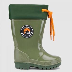 Mayoral Kids Rain Boots Size 29 Green Rubber Boots NWOT